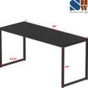 SHW Mission 55-Inch Home Office Computer Desk, Black