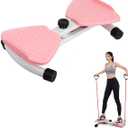 Waist Twisting Exercise Machine, Ab Twister Board for Exercise, Core Twist Board with Anti-Slip Design, Slim Waist Workout Machine & Fitness Twister for Home Gym, Adjustable Waist Twist Board Supports 330 lbs, Pink 