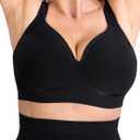SHAPERMINT Sweetheart Bras for Women  Wireless Push Up Bra with Support, Full Coverage Seamless Bralette (XX-Large, Black)