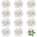 12 Pack Rose Hair Clip Flower 2.8'' Hairpin Floral Brooch Floral Hairclips Mexican Flowers Hairpin Party Supplies for Women Rose Hair Accessories Wedding Pack(White)