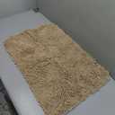 OLANLY Bathroom Rugs 30x20, Extra Soft Absorbent Chenille Bath Rugs, Rubber Backing Quick Dry, Machine Washable Bath Mats for Bathroom Floor, Tub and Shower, Home Decor Accessories, Beige