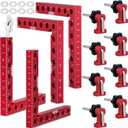 OURU Corner Clamps for Woodworking Tools 4 Pack 90 Degree Clamp 5.5"x 5.5" Right Angle Clamps Positioning Clamping Squares Aluminum Wood Working Clamps Sets for Picture Frame Box Cabinets Drawers