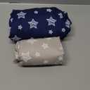 Crib Sheets for Boys or Girls 2 Pack, Fitted Crib Sheet for Standard Size Crib and Toddler Mattresses, Soft and Breathable Material, Grey & Navy