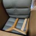 Phoenix Home Accent Chair, Mid Century Lounge Chair PU Leather, Upholstered Reading Armchair with Lumbar Pillow & Solid Wood Frame for Office, Living Room Bedroom, Balcony, Matcha Green