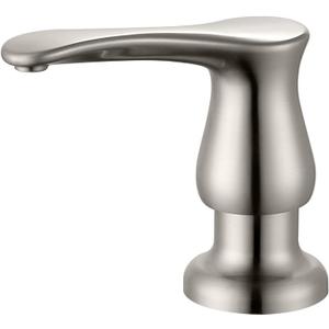 GAGALIFE Kitchen Sink Soap Dispenser - Brushed Nickel Built in Soap Dispenser with 17 OZ Bottle, Lotion Dispenser for Kitchen Sink, Refill from The Top