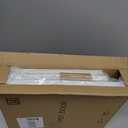 Dog Gate Indoor,18"-45" Extra Wide Metal Short Dog Gate to Step Over, 14" Tall Small Pet Gate with 3 Extension Kits, Pressure Mounted for Doorways & Stairs (White)