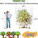 4PCS Bird Netting for Fruit Trees 5x6.6FT Mesh Bag with Drawstring Garden Insect Netting Pest Barrier Blueberry Nettings Plant Row Cover White Mosquito Net for Fruit/Flower/Vegetables