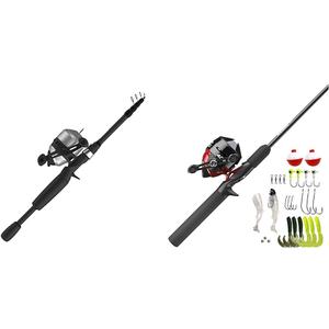 Zebco 33 Spinning Reel and Telescopic Fishing Rod Combo