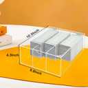 Acrylic Card Display Case, 3 Compartment Clear Visible Trading Card Box Fits for Sports Cards, Game Cards