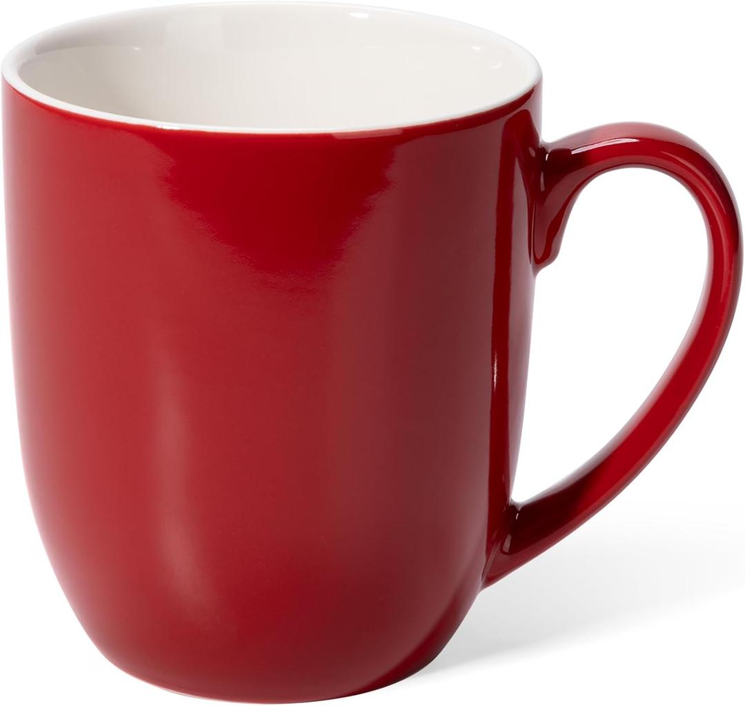 Urbanstrive 16 oz Large Coffee Mug with Handle Tea Cup Novelty Coffee Cup for Men Women Office Work, Red