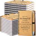 Yeaqee 100 Pcs Inspirational Gifts Set Include 50 Spiral Notebooks 50 Pens May You Be Proud of The Work You Do Motivational Thanks Gifts for Coworker Teachers Back to School(Inspirational Style)