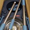 Gen 1 Large-Capacity Spin Mop and Bucket  for Big Homes & Deep Cleaning Days,4-Chamber System Separates Dirty & Clean Water, 2-GAL Heavy-Duty Design with Wheels & 6 Refill Mop Heads - Blue/Grey