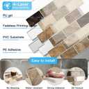 Art3d Peel and Stick Backsplash Tiles 12"x12" Yellow Jasper Thicker Design, Self-Adhesive Wall Tile for Kitchen & Bathroom