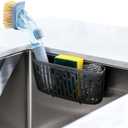 simpletome Sink Caddy Basket, Sinkware Organizer, 3X Strong Suction Cups Or Countertop, Translucent Grey