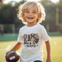 Toddler Football Shirt Boys Girls Game Day T-Shirt Kids Baseball Tee Cute Cotton Clothes Short Sleeve Tops 2T-8 Years (White)