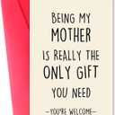 7 x Funny Birthday Card for Mom & Grandma, Sweet Mother's Day Card Gift Idea (ACH-027)