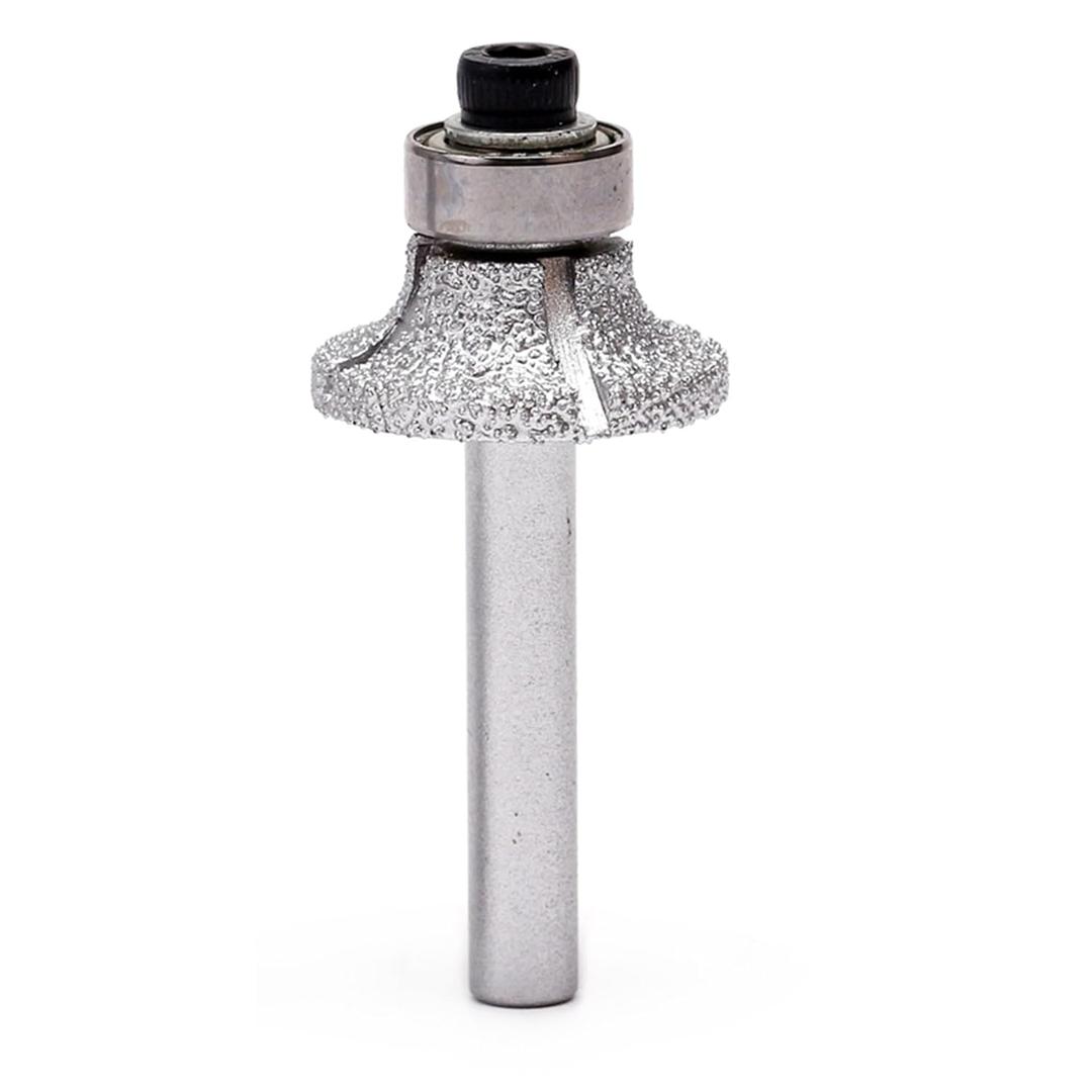 ILOVETOOL Brazed Diamond Radius Bits 1/4 Head Bullnose Profile Wheel 1/4 Shank for Granite Stone