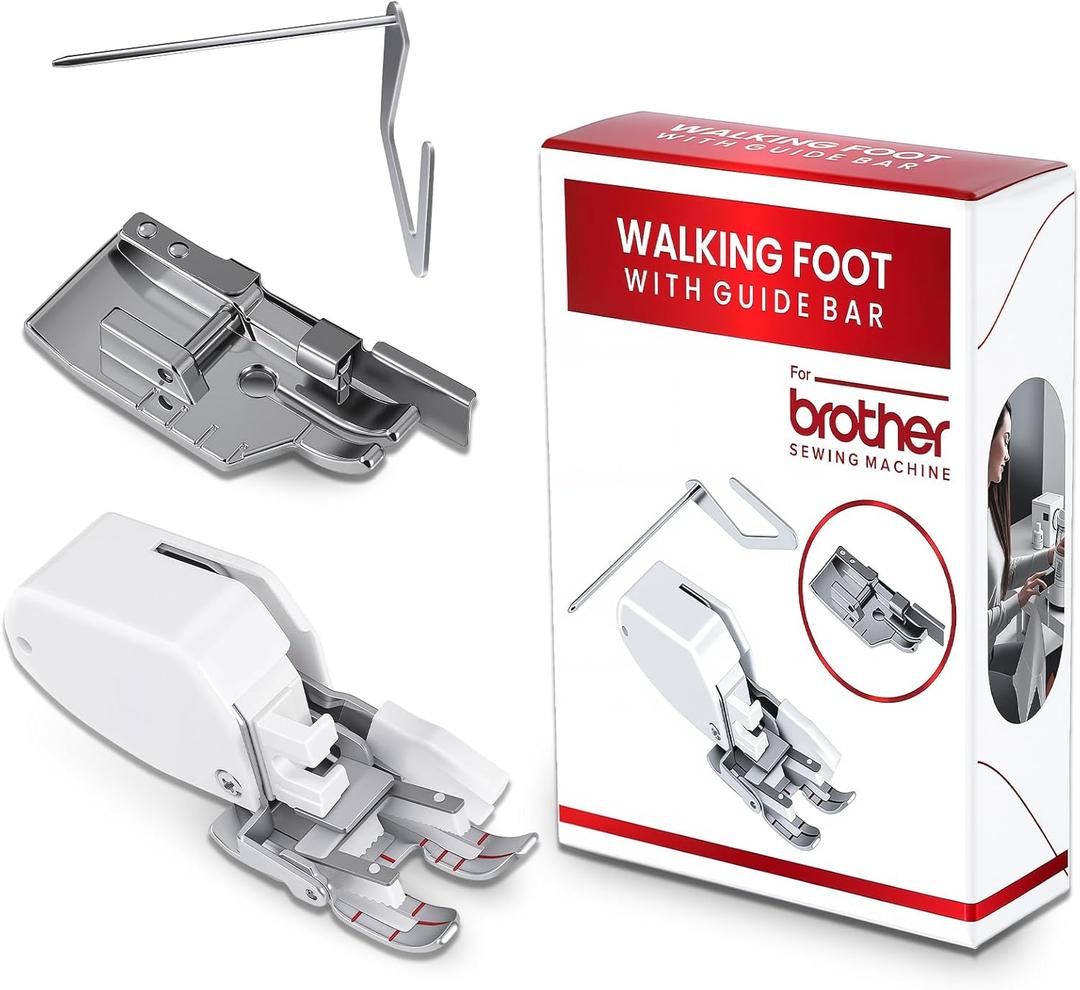 Walking Foot for Brother, Singer, Janome & All Low Shank Sewing Machines | Universal Fit Presser Foot Kit for Quilting, Bag Making, Home Decor (size-006)