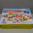 110PCS Wooden Train Set - Toy Magnetic Trains with Wooden Track Set for Kids Ages 3-8, City Scene Railway Set, Perfect Easter Birthday Gift for Grandkids Toddlers Boys Girls