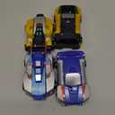 Gkiozu Magnetic Dinosaur Car Toy - 2 in 1 Crash & Transform Vehicle to Dino, No Battery Needed for Kids Age 3-12, Birthday Gift (Gold Blue)