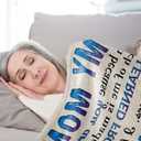 Gifts for Mom from Son, Romantic Birthday Gifts from Son to My Mom Flannel Blanket for Mama from Son Mother Day Birthday Presents for Mom Soft Throw Blanket 60"*50"