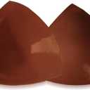 D+ Cups Double-Sided Sticky Inserts Lightly Padded Bras for Large Breast, Reusable Sticky Bra for Large Bust (Brown, XL)