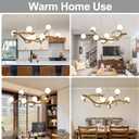 28.7in Modern Chandelier Ceiling Light Fixture,8-Light Sputnik Chandeliers Resin Mid Century Chandelier Over Table,Height Adjustable Chandeliers for Dining Room Living Room Kitchen Island