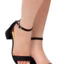 Herstyle Womens Low Heels Open Toe Chunky Block Heeled Sandals with Ankle Strap | Comfortable Dressy Short Heels for Prom, Wedding, Party & Office (7.5)