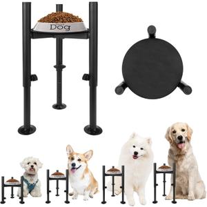 Dog Bowl Stand, Adjustable Wide 6-10" Heights 8.1-14", Elevated Dog Food Bowls Holder, Raised Water & Food Feeder, Dog Ball Holder for Small, Medium & Large Pets(Bowl Not Included)