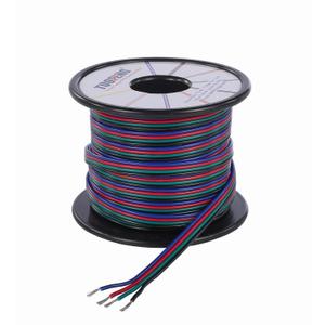 4 Core Cable 22awg Electrical Wire 40 Feet 4 Pin RGB Extension Cable Line Cord 4 Color for Single LED Strip Light