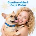 2 x Kazazoo Dog Collar Cute and Soft Nylon Puppy Collar for Boy and Girl, Adjustable Dog Collars for Small Medium Dogs, Blue Sky-S