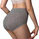 UMMISS Womens Underwear,Cotton High Waist Underwear for Women Full Coverage Soft Comfortable Briefs Panty Multipack (XXXL)