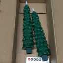 Warmhere Christmas Tree Candles with Remote Timer, 2 Pack Flameless LED Taper Candles Battery Operated, 3D Flame Flickering, Green Waxy Christmas Candlesticks for Home Fireplace Decor, 0.78" x 9.5"