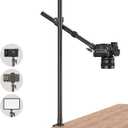SMALLRIG Camera Desk Mount, Overhead Camera Arm Stand for Desk with 360 Ball Head,for DSLR Cameras, Cell Phones, Lights, Microphones