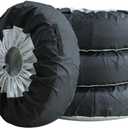 Seasonal Tire Spare Tire Cover Portable Wheel Bags Winter Tire Cover Eco-Friendly Tire Handle for Easy Transportation 4pcs Fits 21-31 Inch Tire Diameter Cars and Trucks (S)