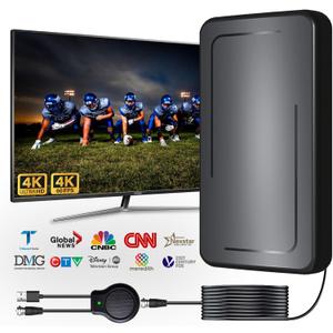TV Antenna Indoor, 2024 Digital TV Antenna for Local Channels, Amplified HDTV Antennas Outdoor for Smart/Old TV Indoor with Signal Booster 25 FT Cable 360 Reception 4K 1080p