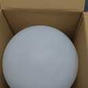 2 PACKS infray 12-Inch LED Ball Light, Solar Rechargeable Globe Light Color Changing Solar Globe Lamp IP67 Waterproof Outdoor Garden RGB Orb Light for Patio Pool Yard Bar Party Decorative Lighting (White)