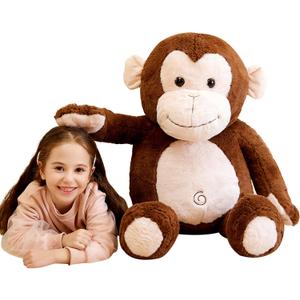 IKASA Giant Monkey Stuffed Animal Plush Toy,Large Big Jumbo Soft Toys,30" Huge Size Cute Fluffy Plushy Fat Oversized Plushie,Gifts for Kids Girls Boys