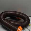 Camco RhinoFLEX 15-Ft Camper/RV Sewer Hose Kit - Features Clear Elbow Fitting w/Removable 4-in-1 Adapter - Connects to 3 Slip or 3/3.5/4 NPT Threaded Sewer Connection (39761)