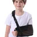 Kids Mesh Arm Sling for Shoulder Elbow Injury Rotator Cuff Surgery,Breathable Shoulder Brace for Children,Fits Right and Left Arm (Large)