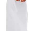 PRETTYGARDEN Women's 2025 Summer Satin Dress Elegant Sleeveless Mock Neck Cocktail Party Maxi Dresses (White,Small)
