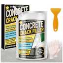 Concrete Crack Filler, 3.3 LB High Elasticity Cement Crack Filler, Gray Self Leveling Concrete Hole Repair, Flexible Flooring Cement Sealant for Driveway, Walkway, Foundation, Patio, Joint,Outdoor
