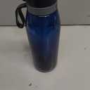 PHILIPS Filtered Water Bottle, BPA-Free Tritan Plastic Water Bottles, Replaces 450 Plastic Water Bottle with Reusable GoZero Everyday Water Filter, Portable Filtering Bottle for Travel, 36oz Navy Blue