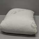 Organic Cotton Surface Pillow Polyester Inside, Adjustable Bed Gusseted Medium Firm Pillows for Side, Back, Stomach Sleepers, Standard Size 18"x26"Pack of 1