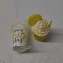 Yungyan 2 Pcs Summer Lemon Tiered Tray with Faux Whipped Cream Cups, Table Centerpiece, Kitchen Decor, Rustic Farmhouse Table Decor, Birthday Idea