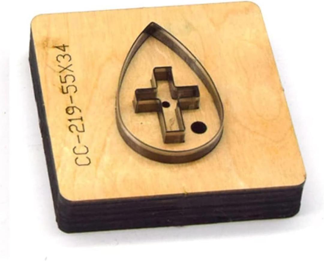 Gorgeous DIY Cross Earrings Cutting Die - Perfect for Card Board, Leather, PVC Crafts and DIY Projects (CC219 Wood)