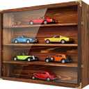 1/18 Scale Diecast Display Case Wooden Wall Mount Model Car Display Cabinet, 27.56 x 6.79 x 22.09 inches