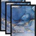 14x18 Picture Frame Set of 3, Black Frame for 14 x 18 Inch Picture Poster Photo, Light Weight and High Transparent 14 by 18 Frame for Wall - 3 Pack/Black/14 x18