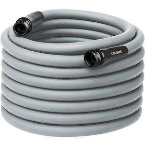 Flexzilla Colors Garden Hose 5/8 in. x 100 ft., Lightweight All-Weather Water Hose, Durable and Flexible, Leak-Free Connections, Slate Gray