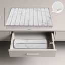 Diatomaceous Earth Stone Dish Drying Mat for Kitchen Counter and Sink - Quick Dry Absorbent Foldable Large Rack (White, 24W*16L)